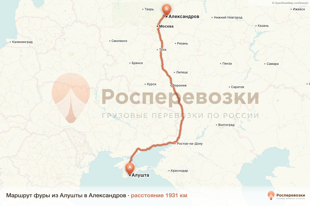 Фура Алушта Александров