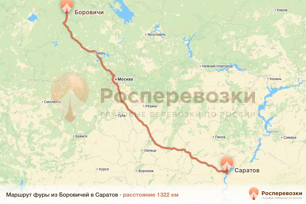 Фура Боровичи Саратов