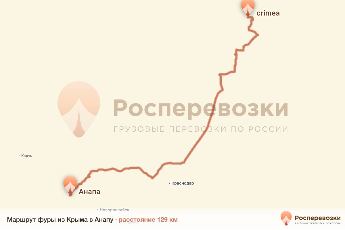 Фура Крым Анапа