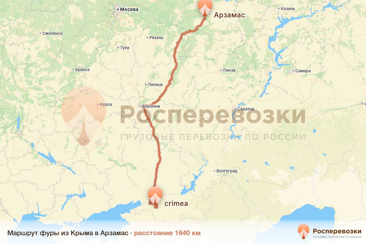 Фура Крым Арзамас