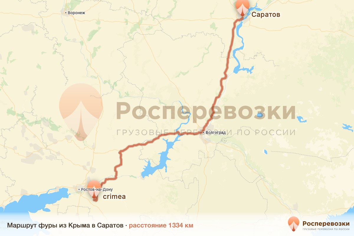 Фура Крым Саратов