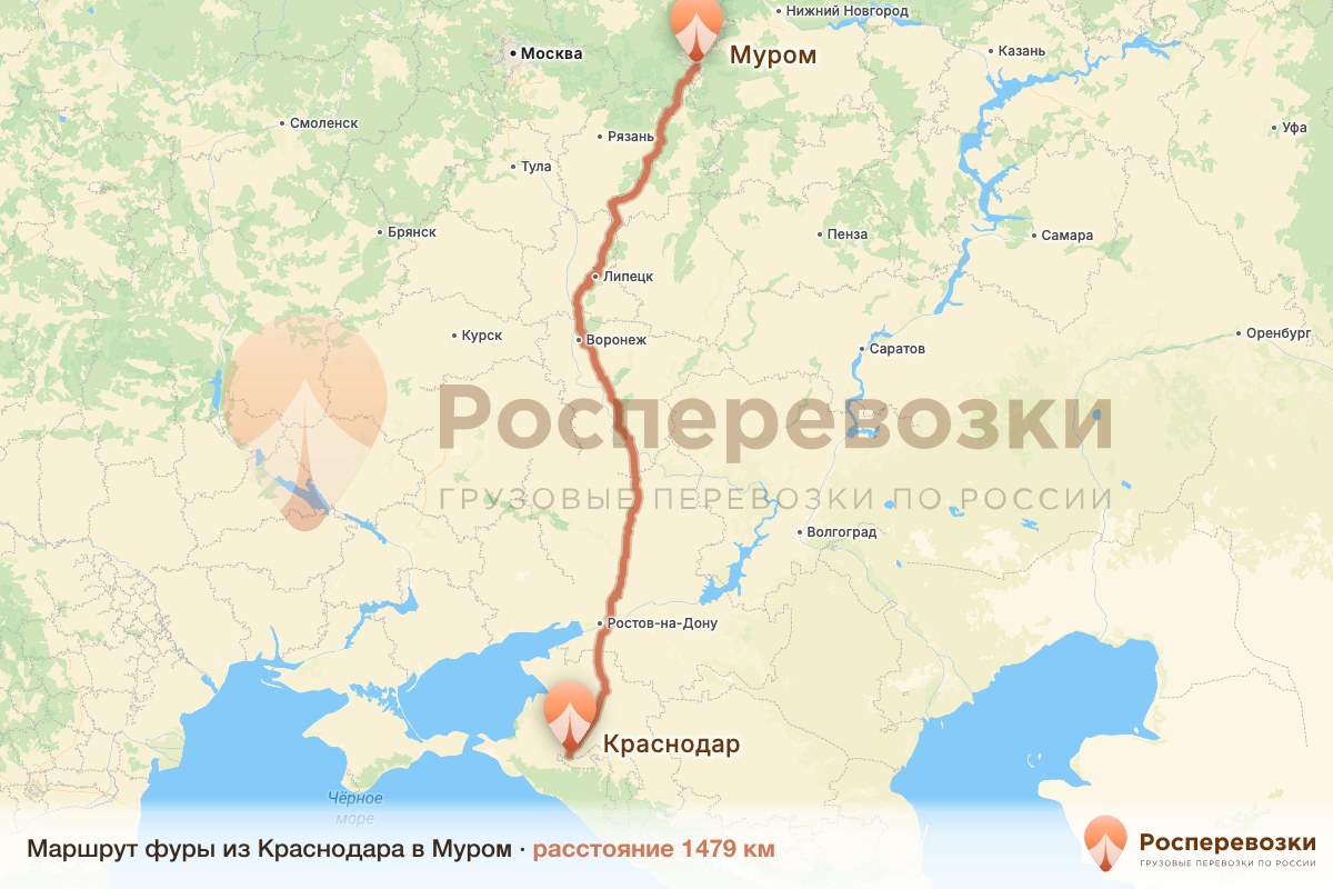 Фура Краснодар Муром