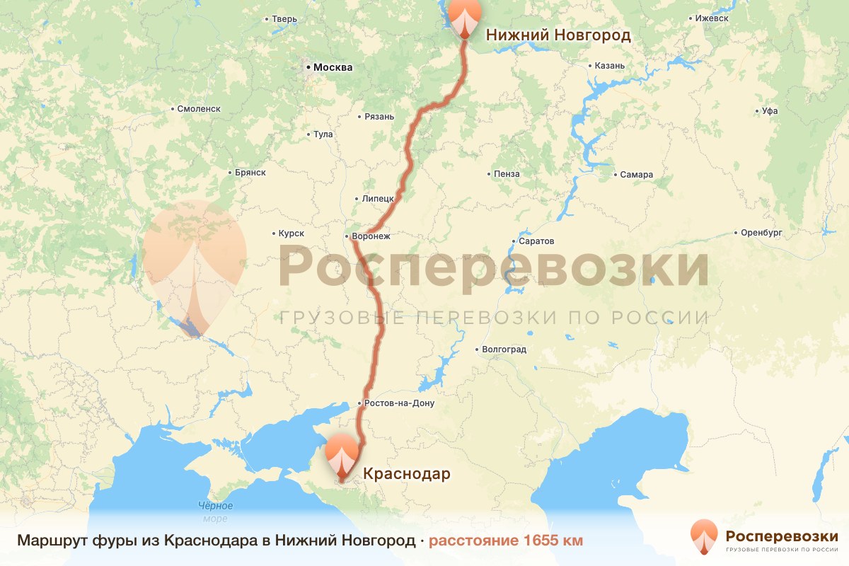 Фура Краснодар Нижний Новгород