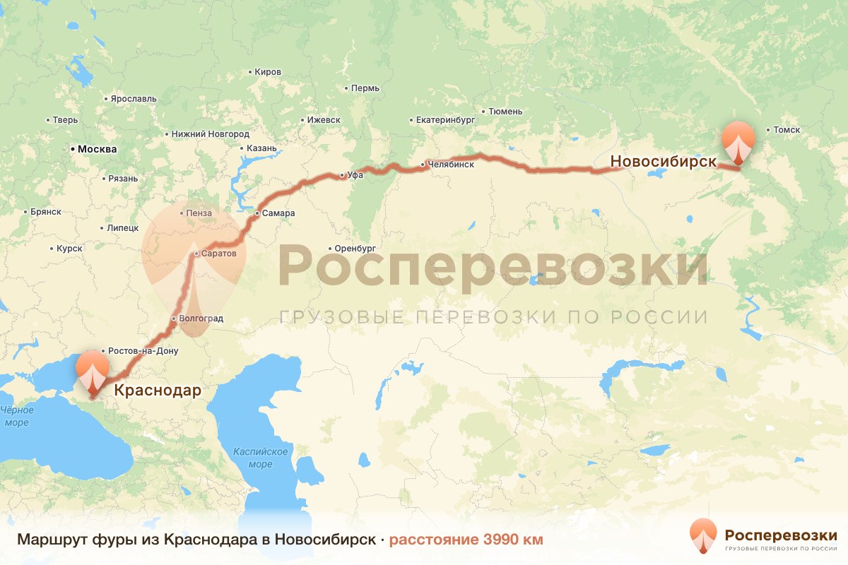 Фура Краснодар Новосибирск