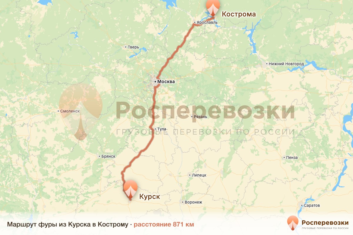 Фура Курск Кострома