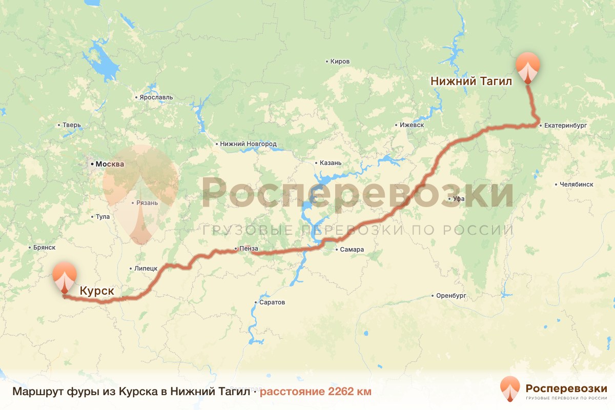 Фура Курск Нижний Тагил