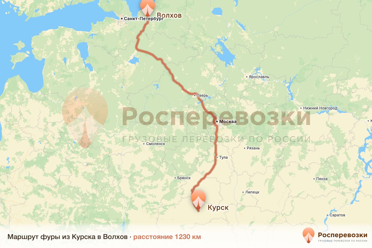 Фура Курск Волхов