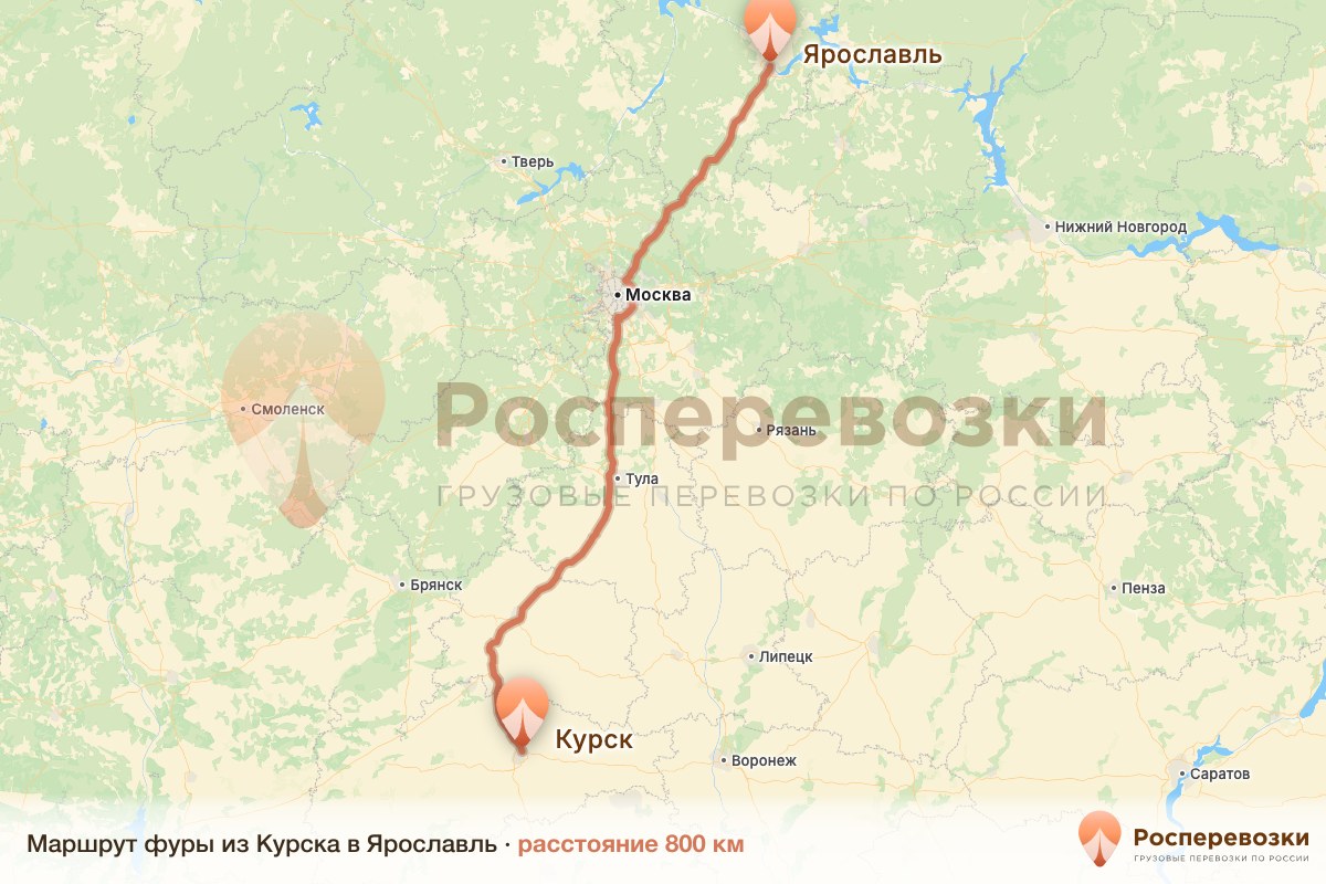 Фура Курск Ярославль