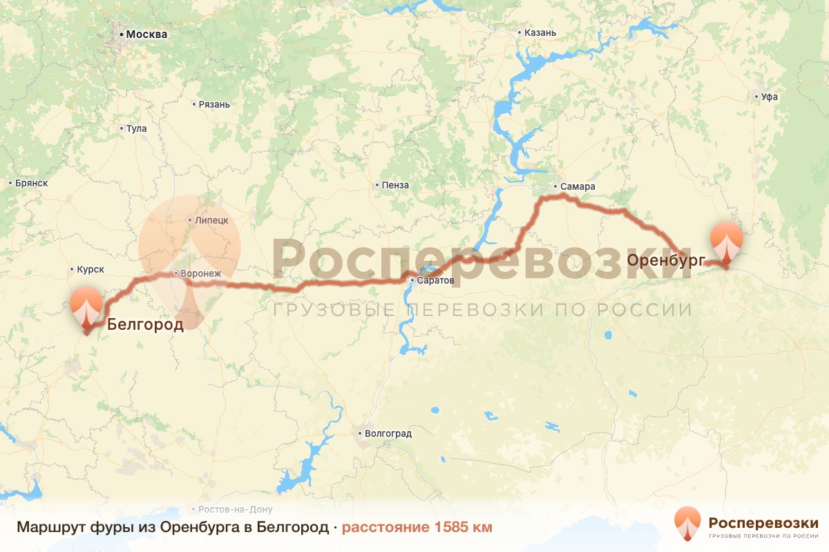 Фура Оренбург Белгород
