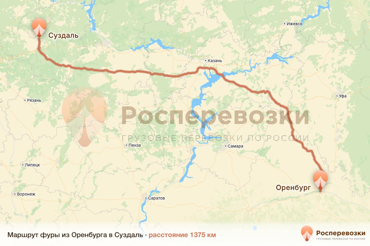 Фура Оренбург Суздаль