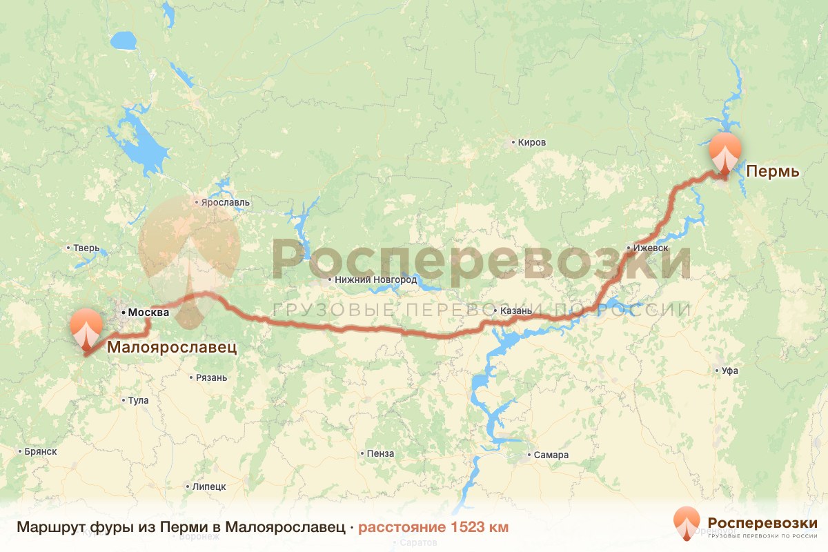 Фура Пермь Малоярославец