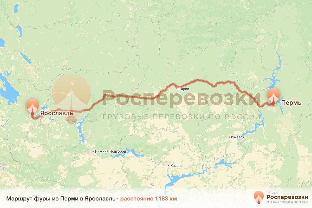 Фура Пермь Ярославль