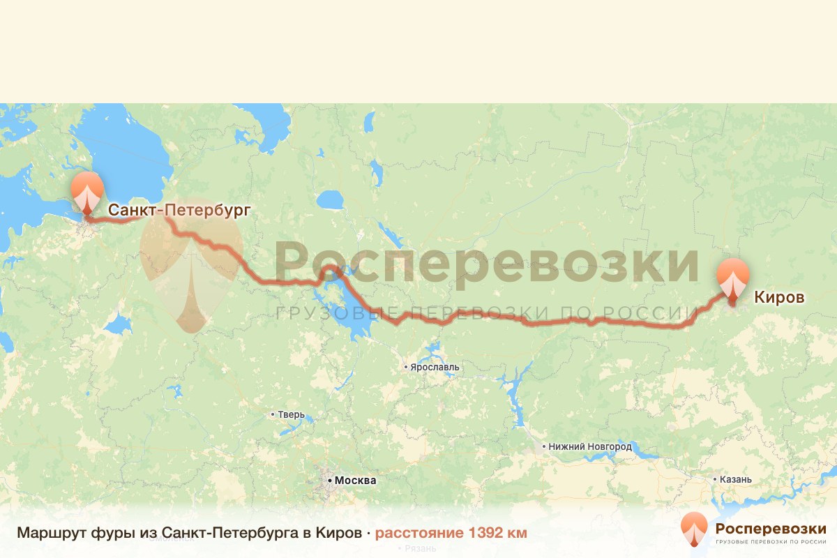 Фура Санкт-Петербург Киров