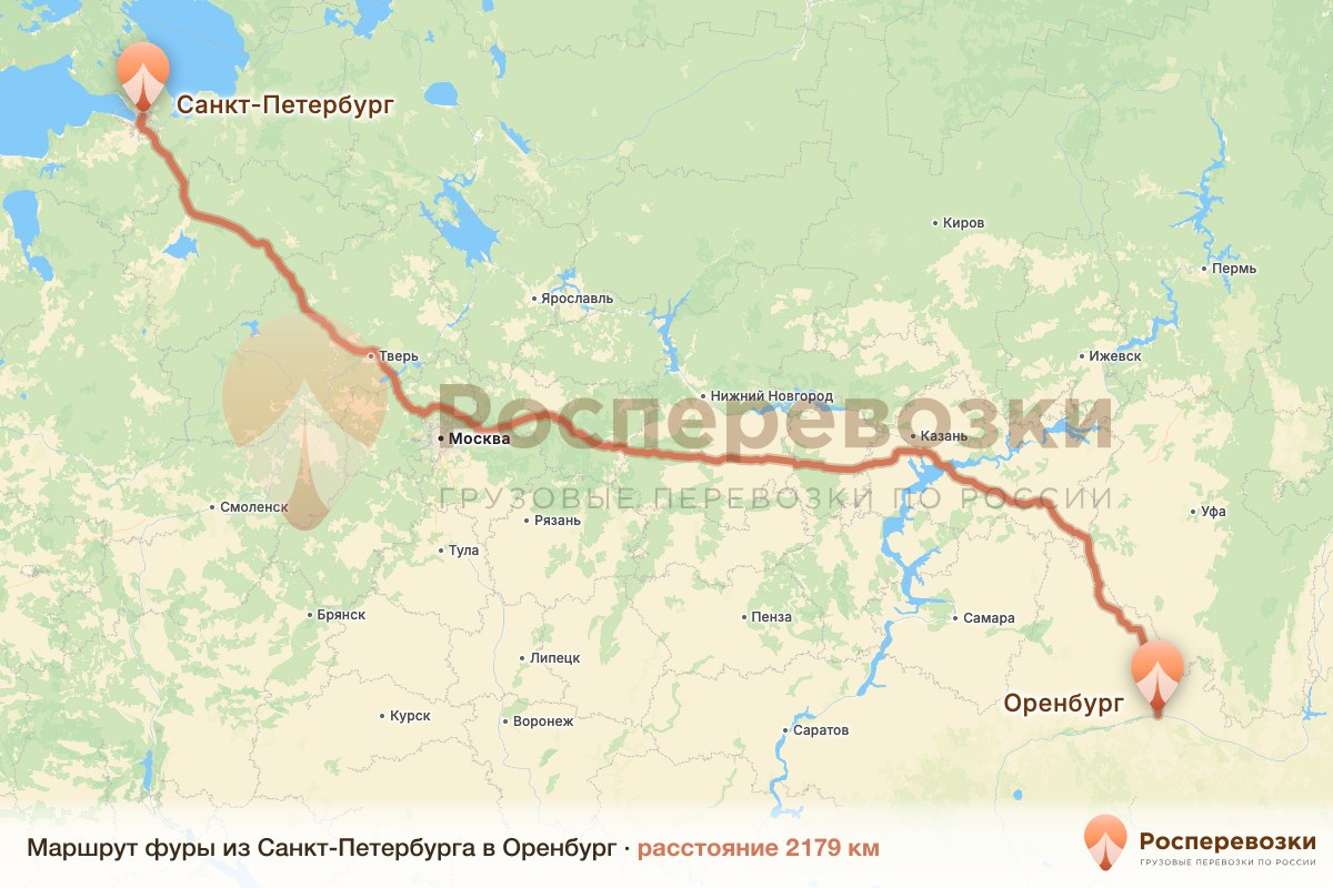 Фура Санкт-Петербург Оренбург