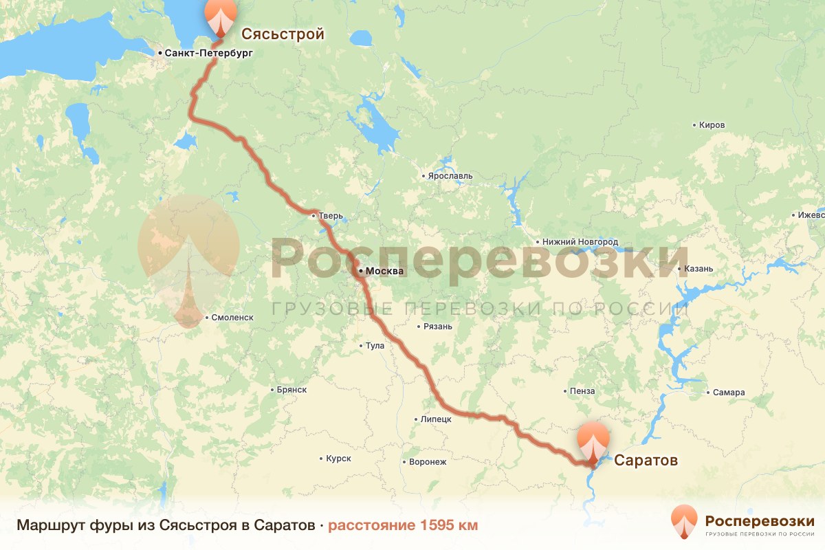 Фура Сясьстрой Саратов