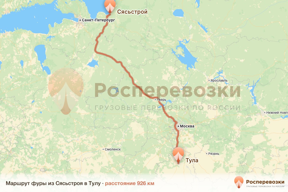 Фура Сясьстрой Тула