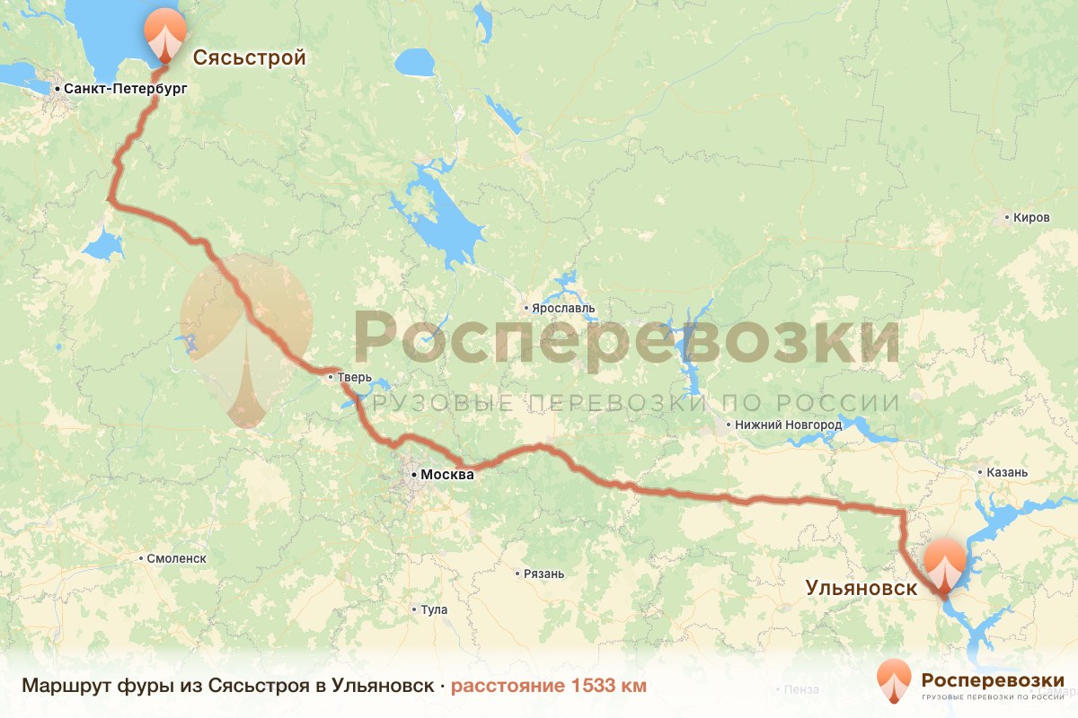 Фура Сясьстрой Ульяновск