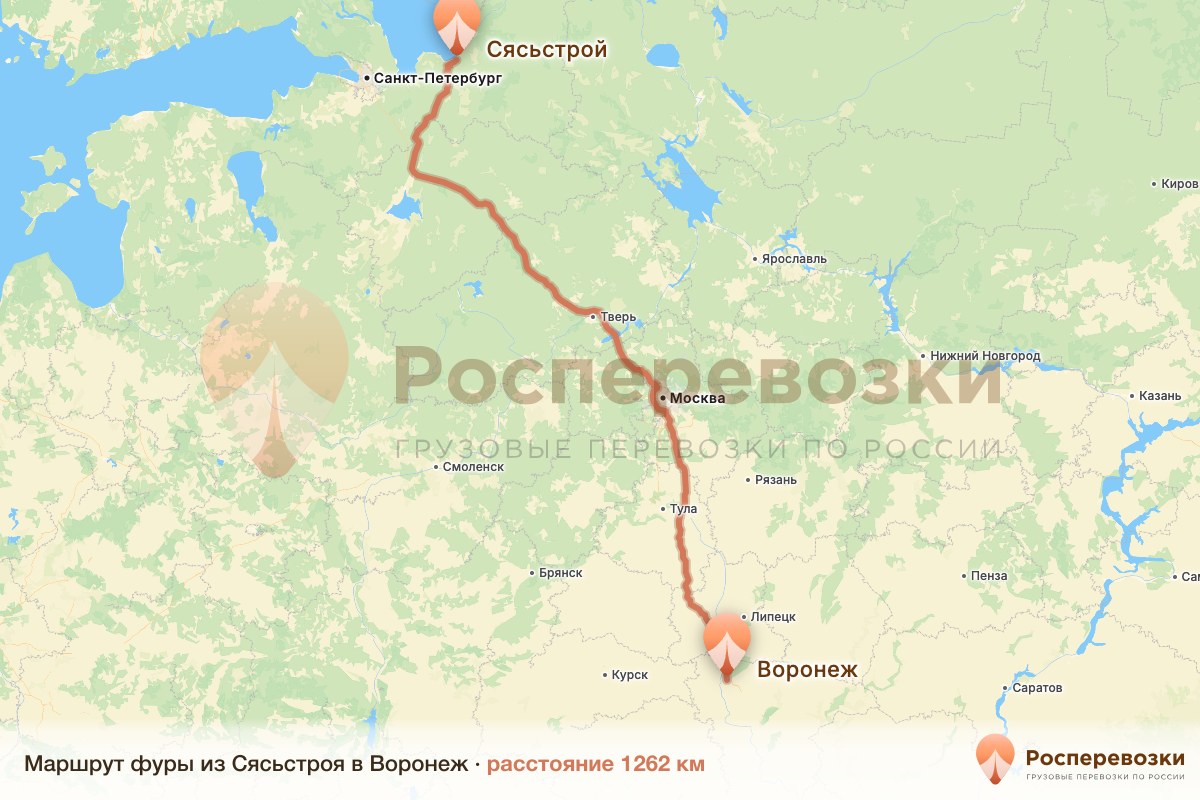 Фура Сясьстрой Воронеж