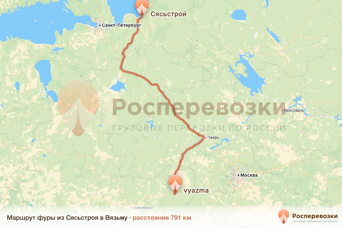 Фура Сясьстрой Вязьма