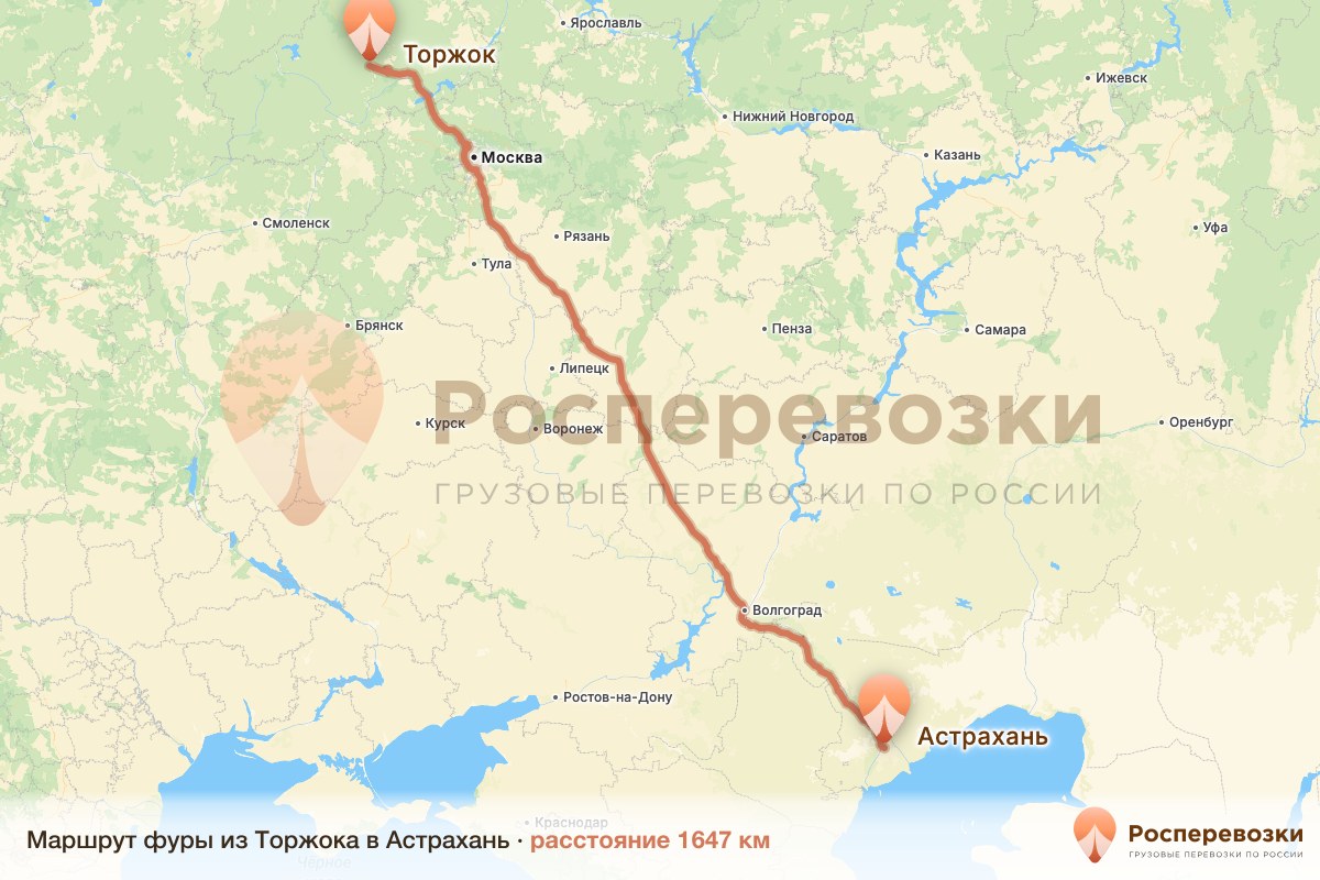 Фура Торжок Астрахань