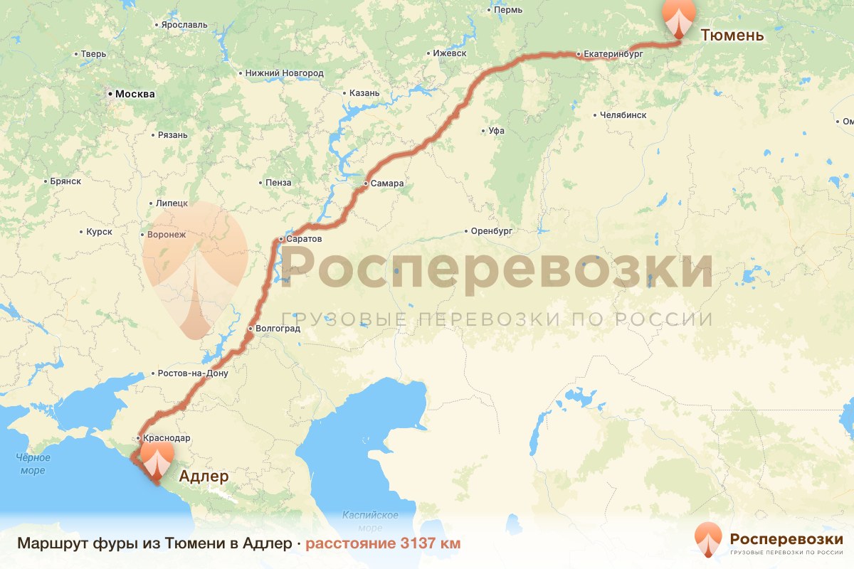 Фура Тюмень Адлер