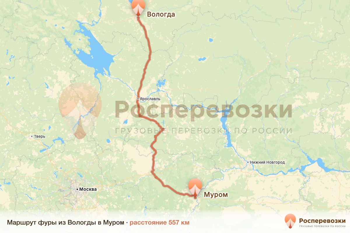 Фура Вологда Муром
