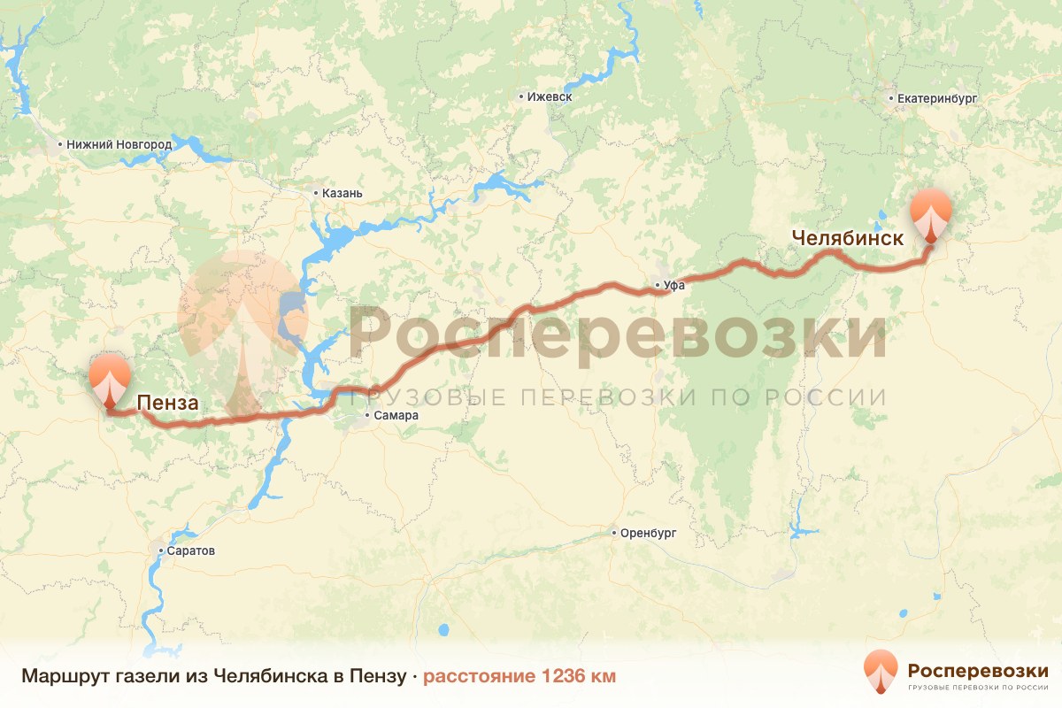 Газель Челябинск Пенза