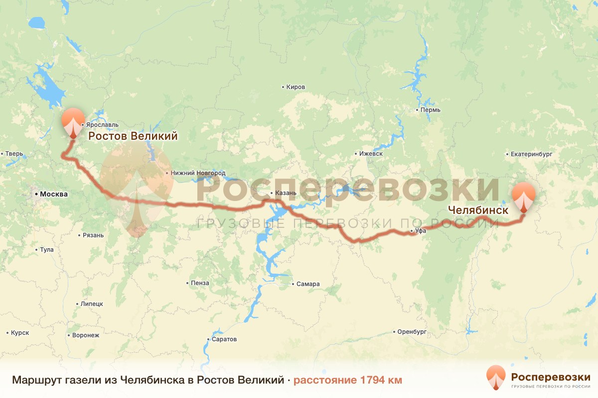 Газель Челябинск Ростов