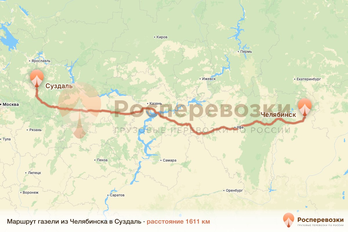 Газель Челябинск Суздаль