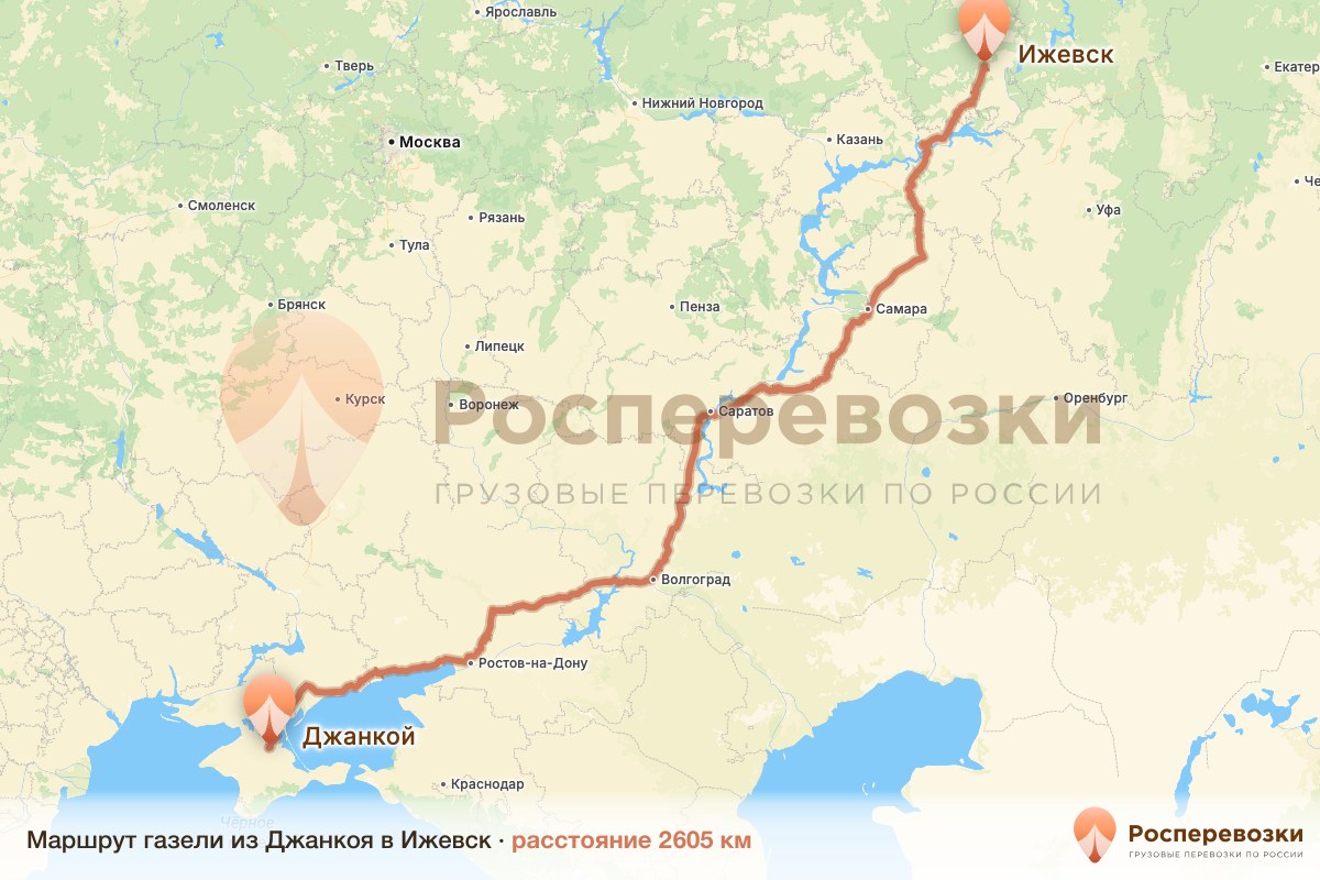 Газель Джанкой Ижевск