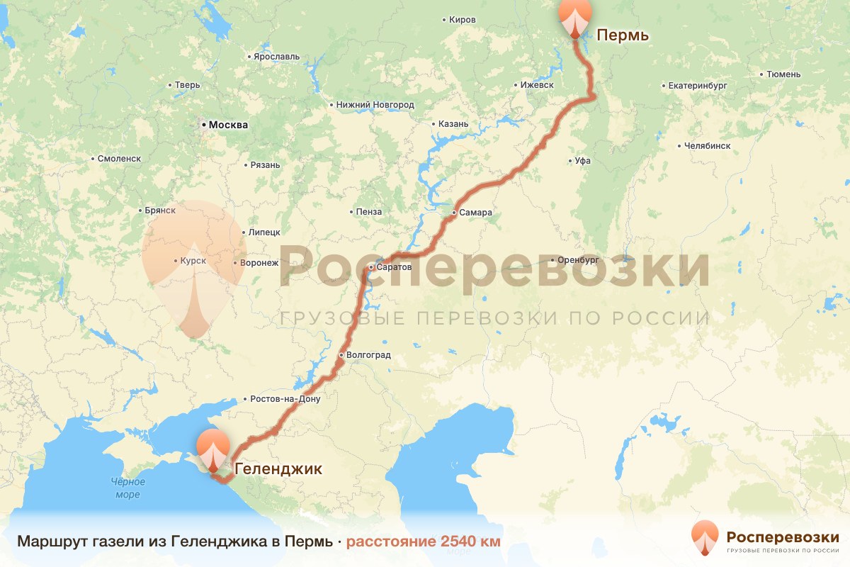 Газель Геленджик Пермь