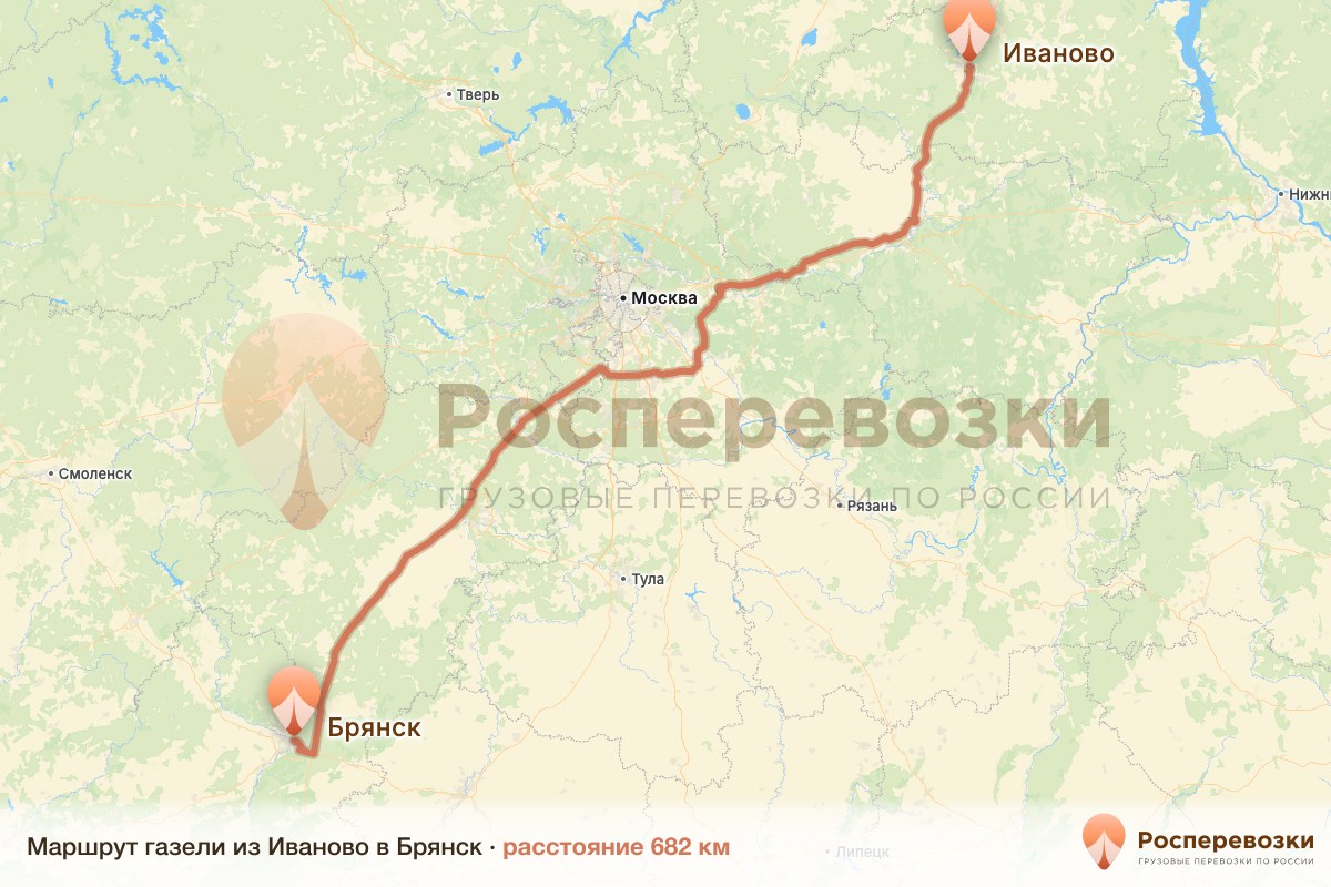 Газель Иваново Брянск