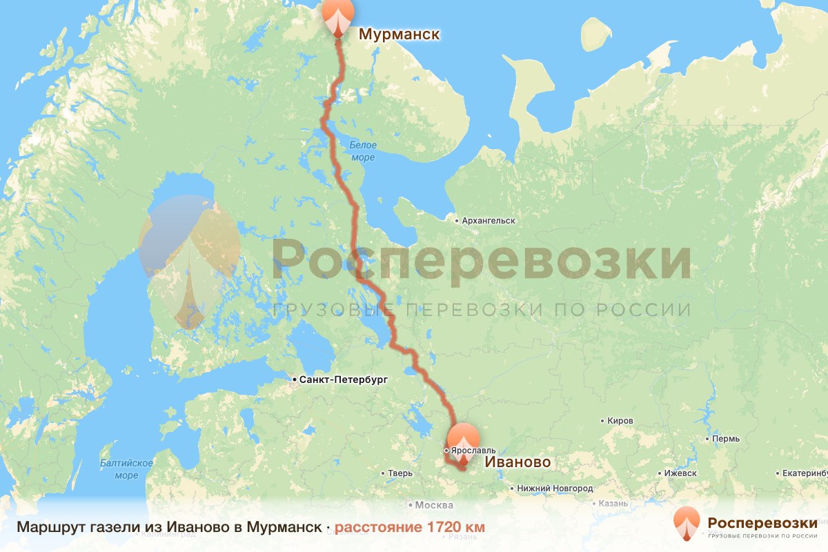 Газель Иваново Мурманск