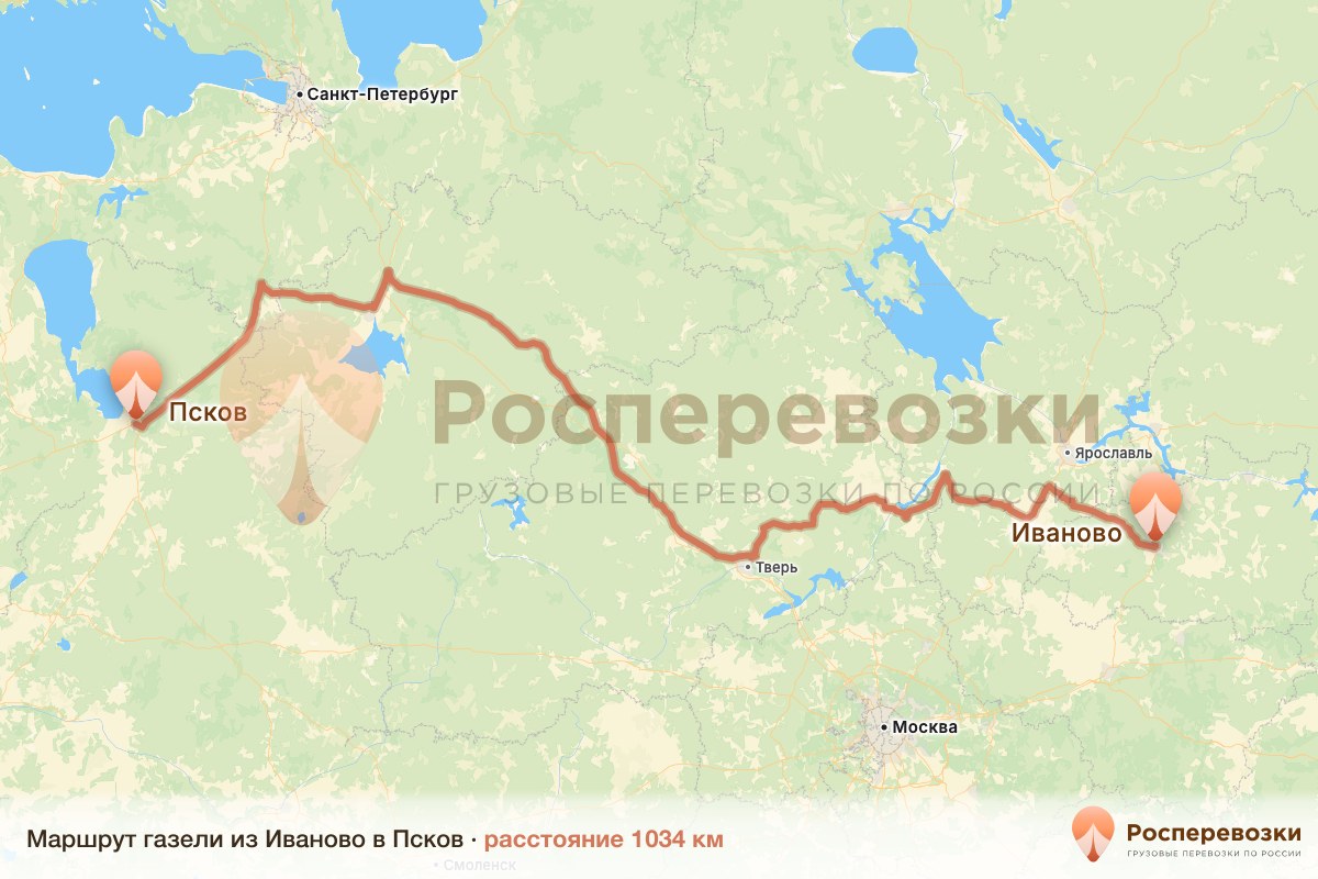Газель Иваново Псков
