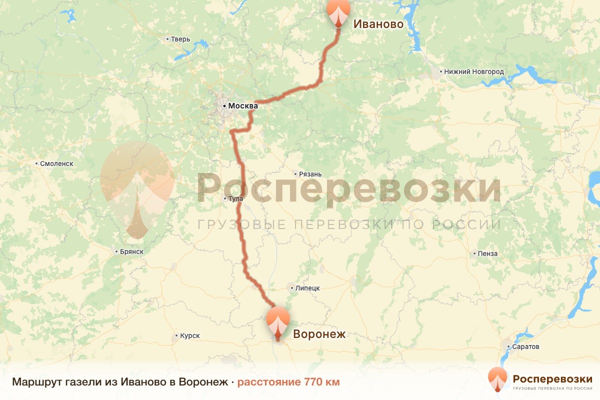 Газель Иваново Воронеж