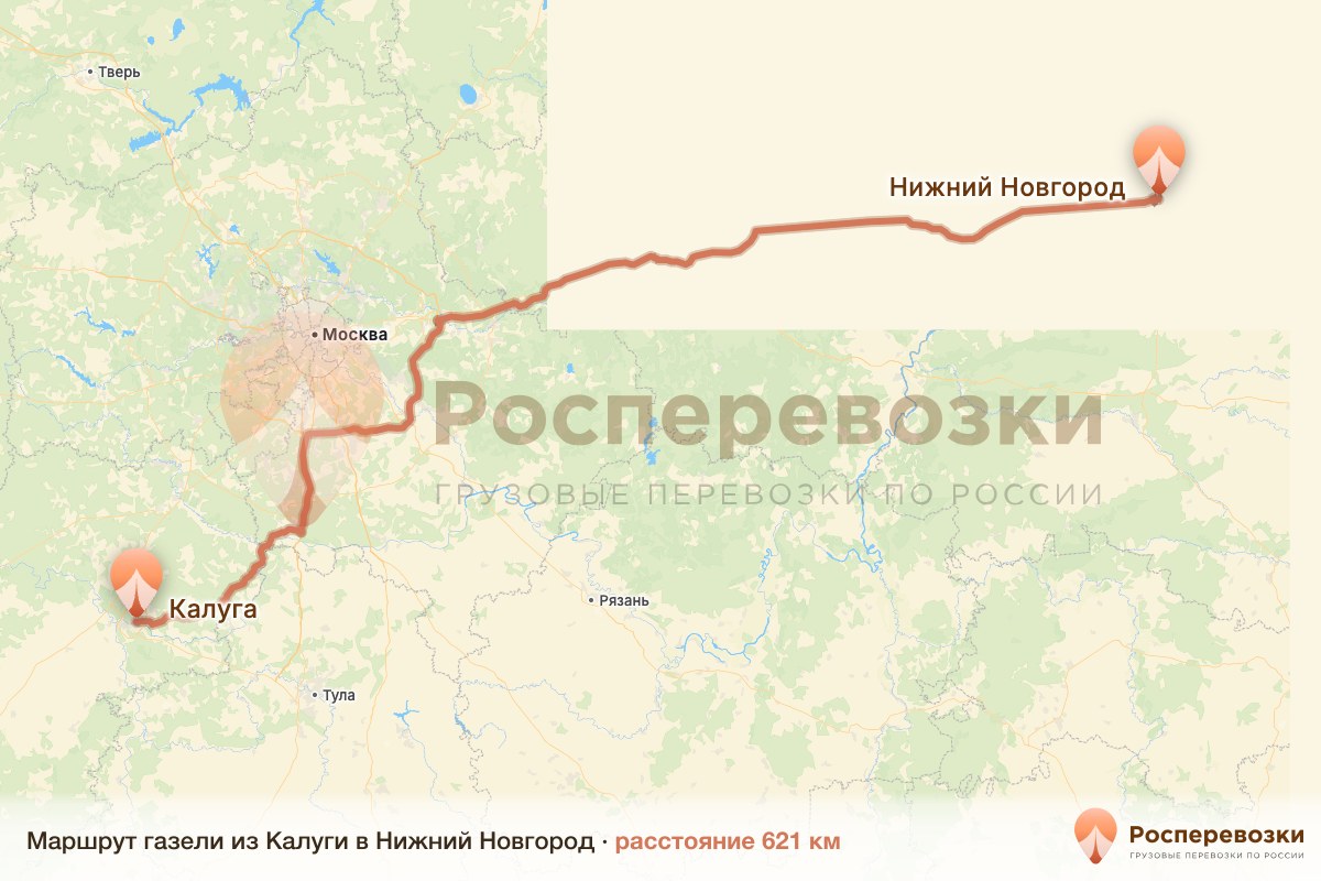 Газель Калуга Нижний Новгород