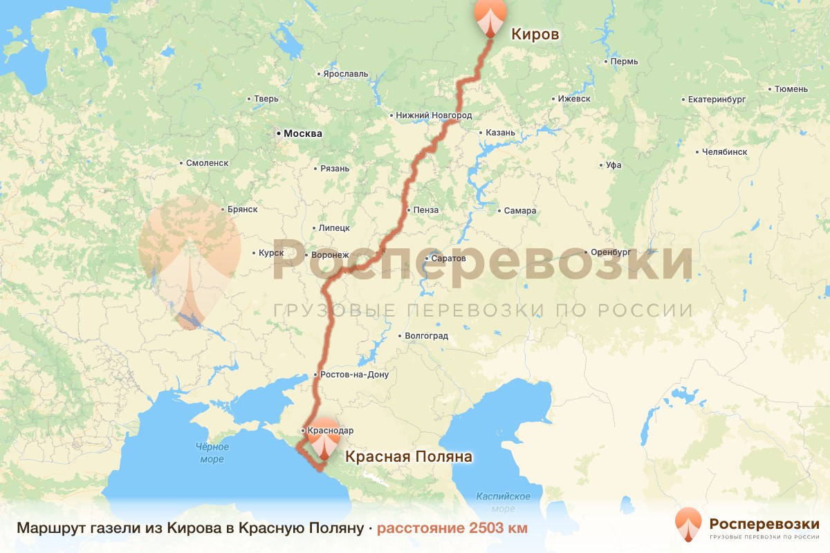 Газель Киров Красная Поляна