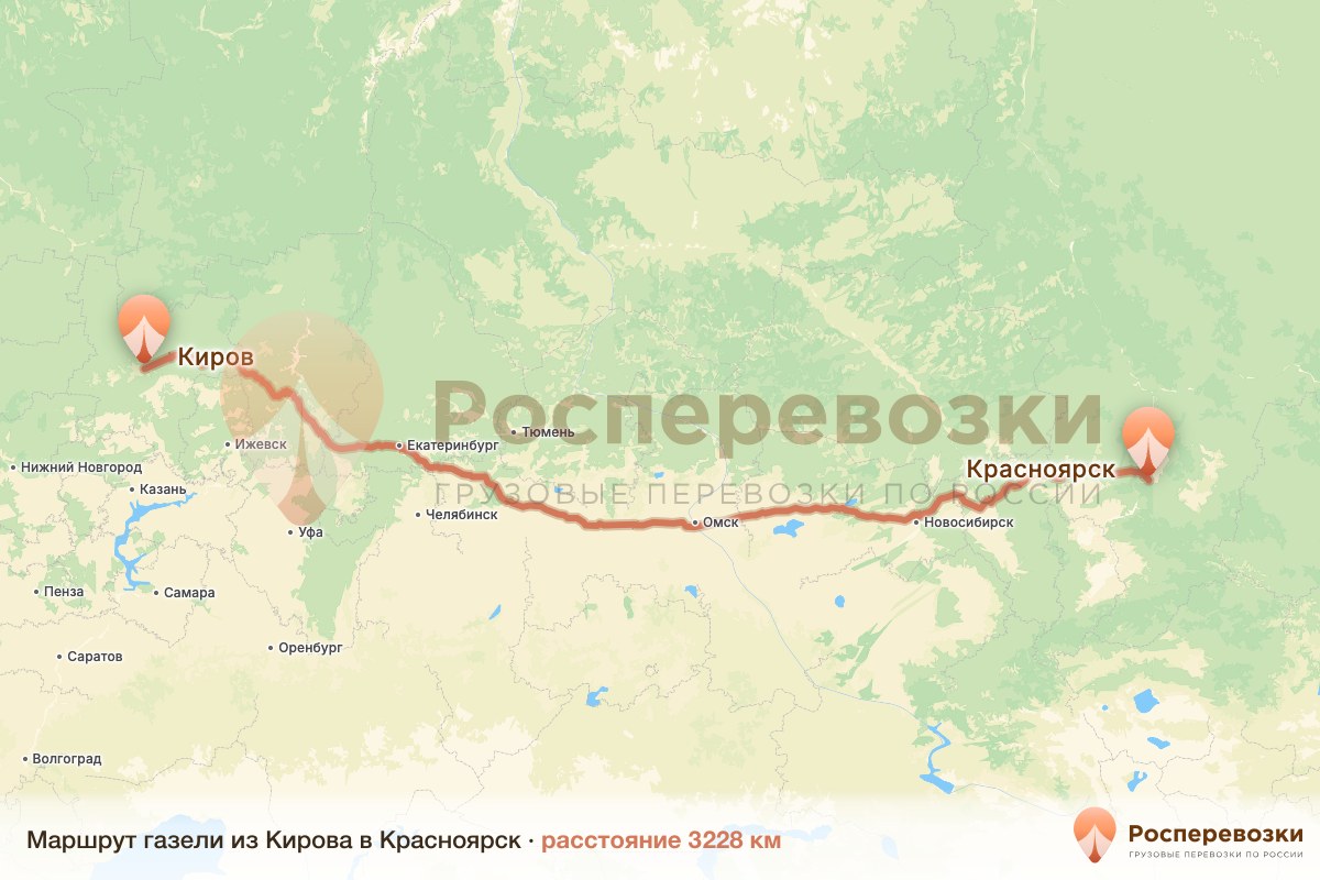 Газель Киров Красноярск