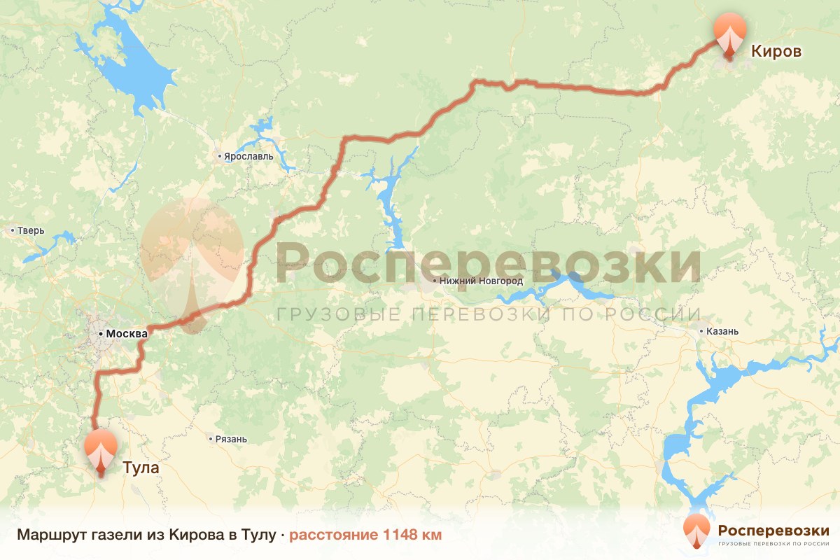 Газель Киров Тула