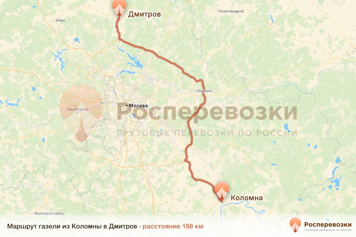 Газель Коломна Дмитров