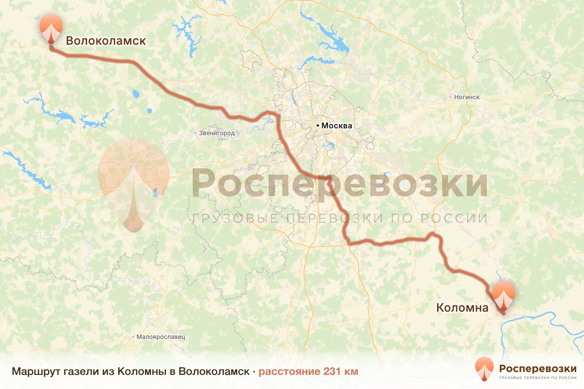Газель Коломна Волоколамск