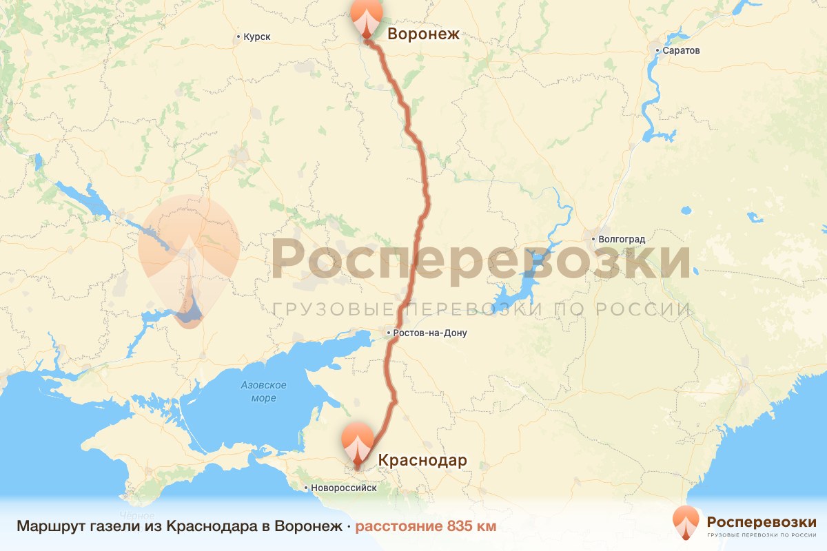 Газель Краснодар Воронеж