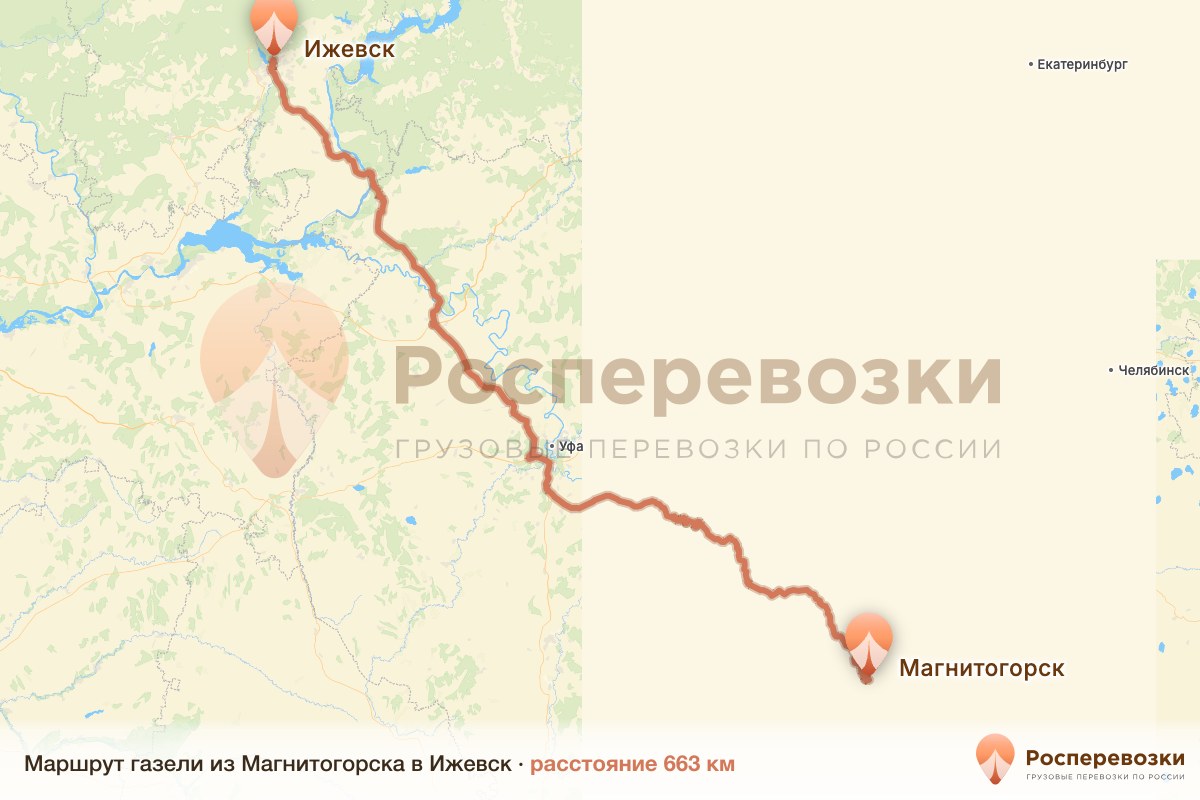 Газель Магнитогорск Ижевск