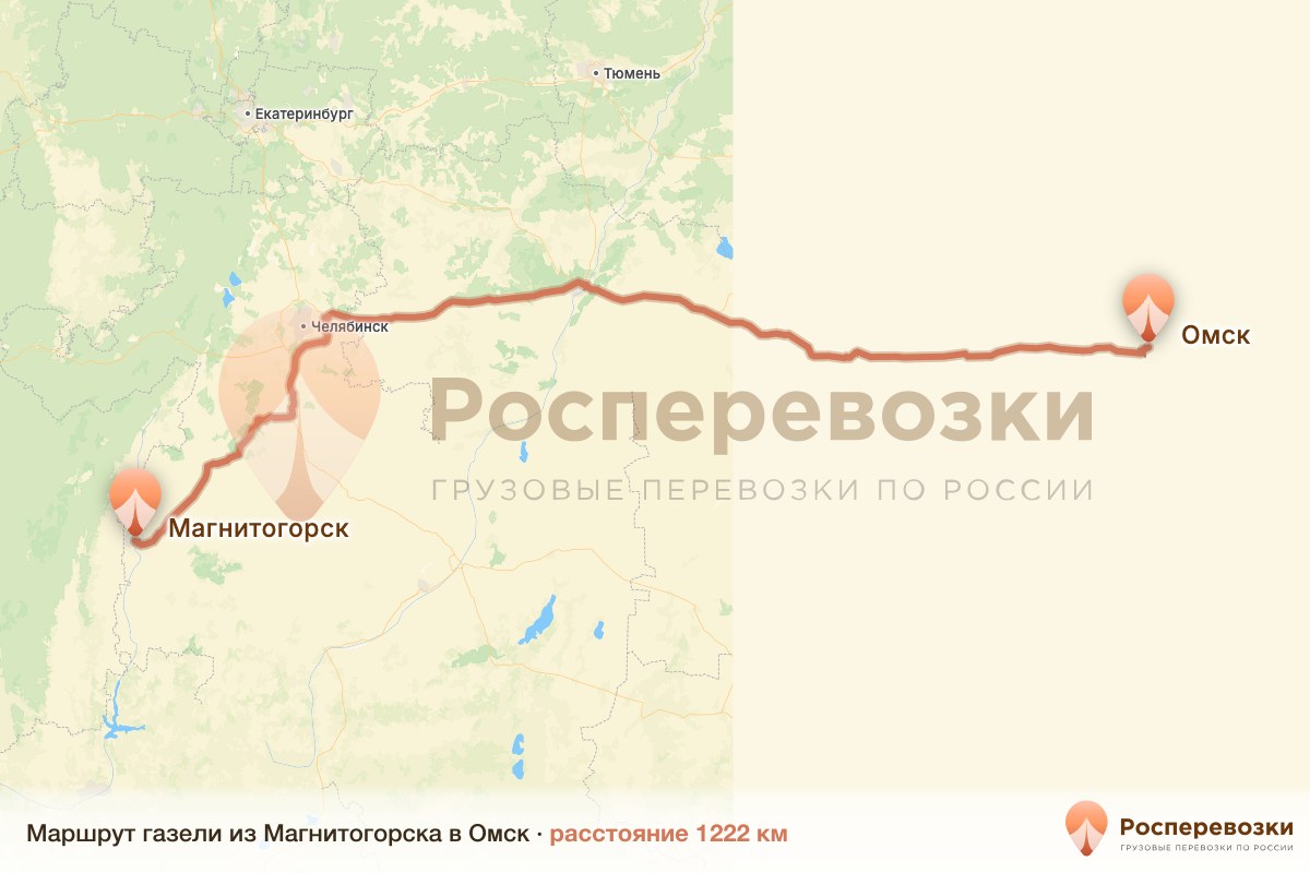 Газель Магнитогорск Омск