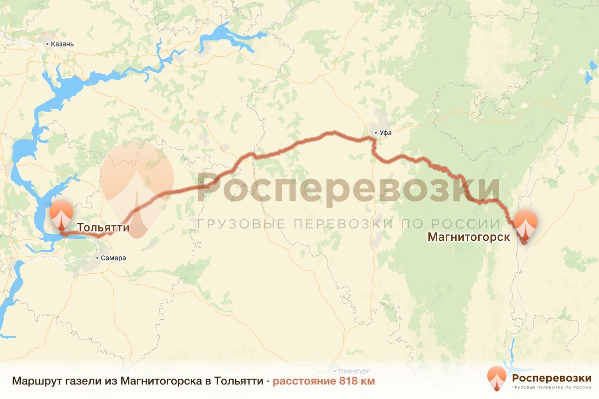 Газель Магнитогорск Тольятти