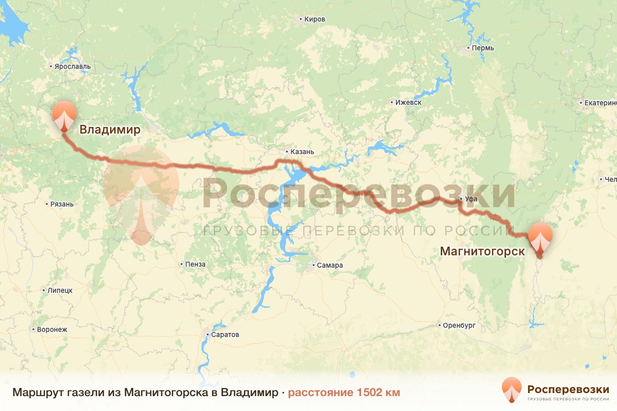 Газель Магнитогорск Владимир