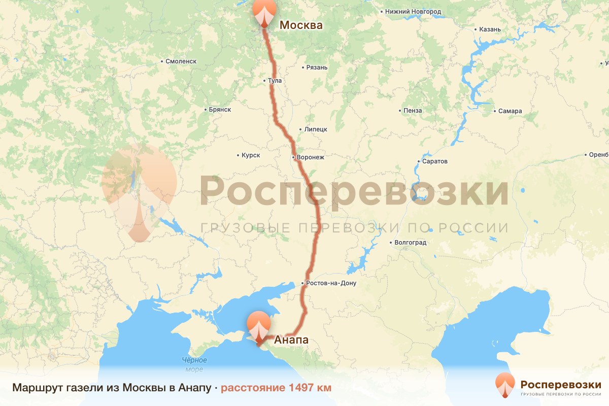 Газель Москва Анапа