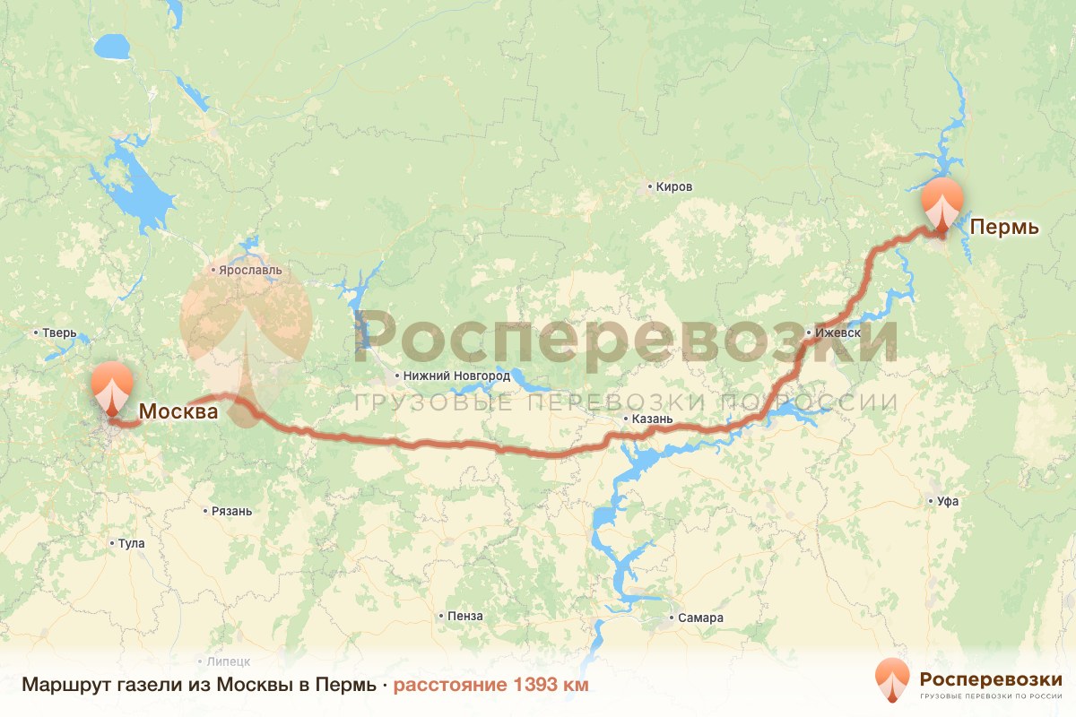Газель Москва Пермь