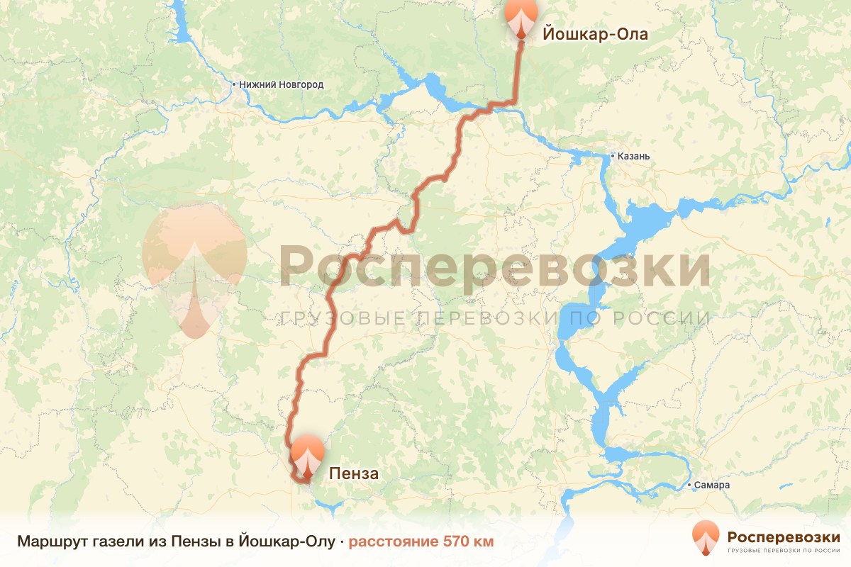 Газель Пенза Йошкар-Ола