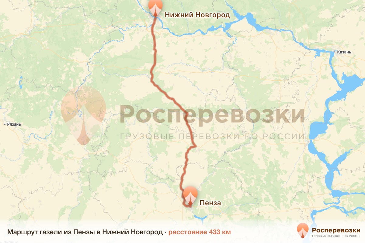 Газель Пенза Нижний Новгород